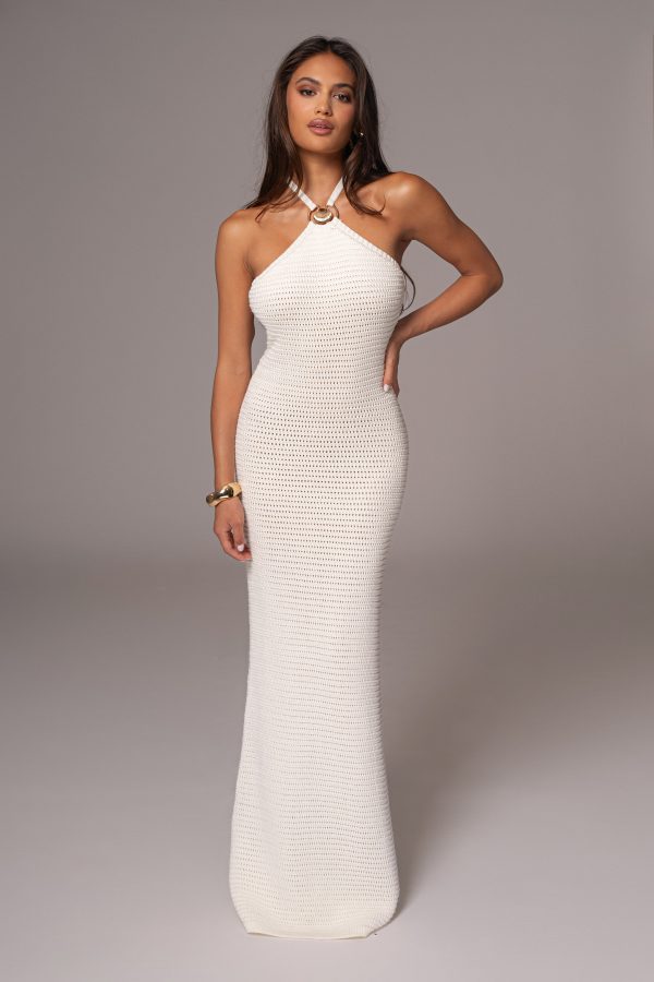 Ivory Overseas Halter Maxi Dress Hot on Sale - Image 4