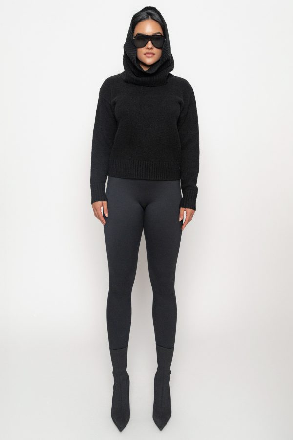 Black Essential High-Waist Leggings Cheap - Image 3
