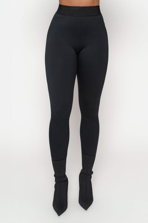 Black Essential High-Waist Leggings Cheap - Image 2