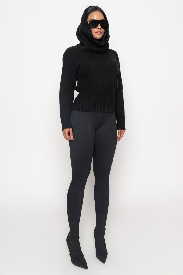 Black Essential High-Waist Leggings Cheap - Image 5